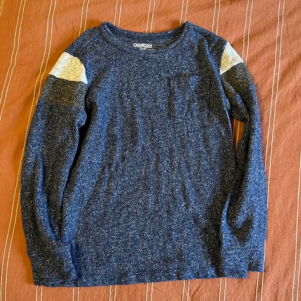Osh Kosh size 8 blue and gray long sleeve